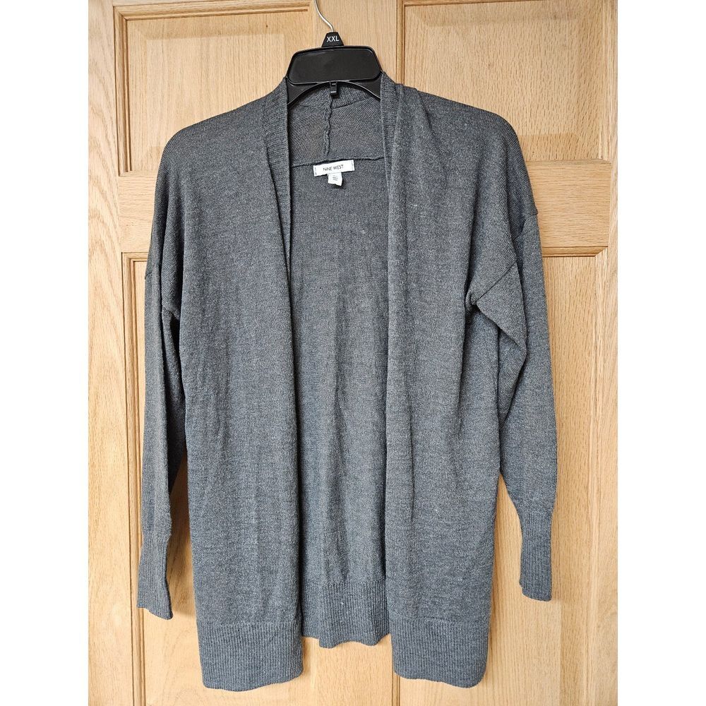 Nine West XS Gray Cardigan Sweater